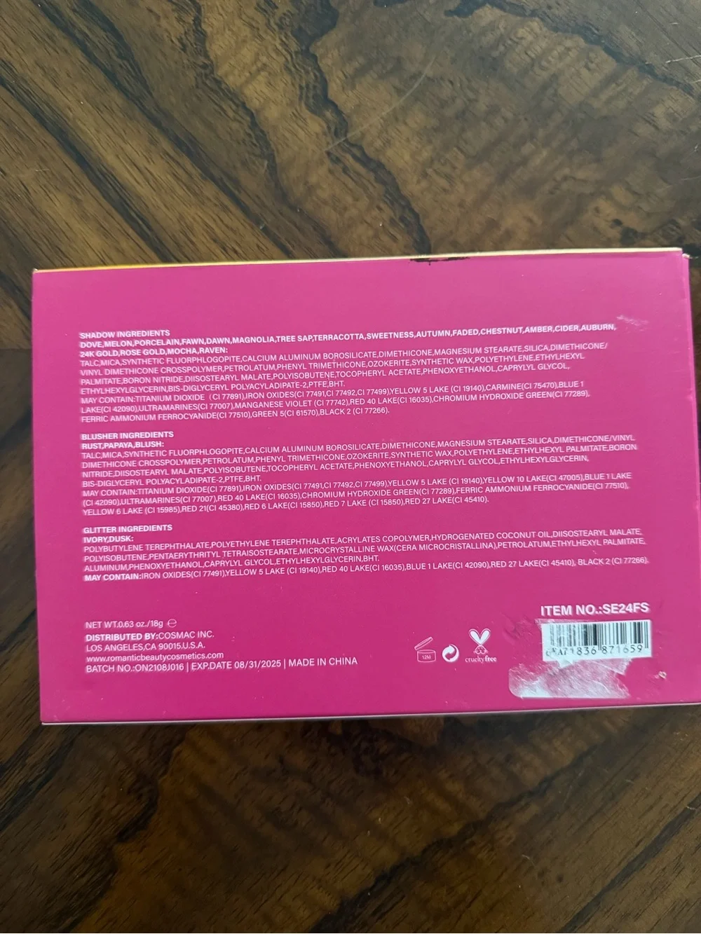 BH Cosmetics Bright Pink Eyeshadow Palette